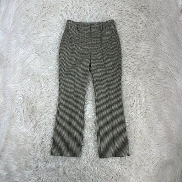 Veronica Beard Size 4 Gani Cropped Jacquard Flared Jersey Knit Pants Green NWOT - Picture 1 of 11